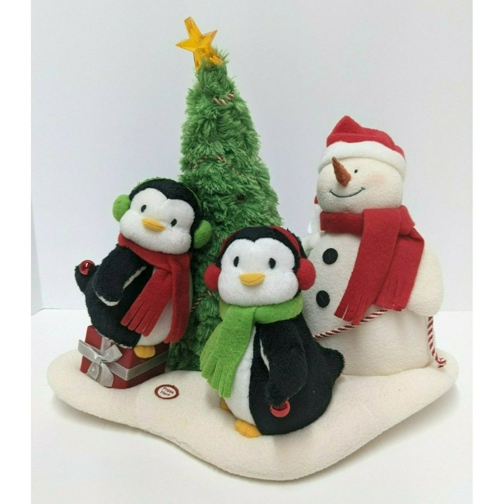 Hallmark Very Merry Trio Jingle Pals Plush Snowman Penguins Singing Dancing 2006